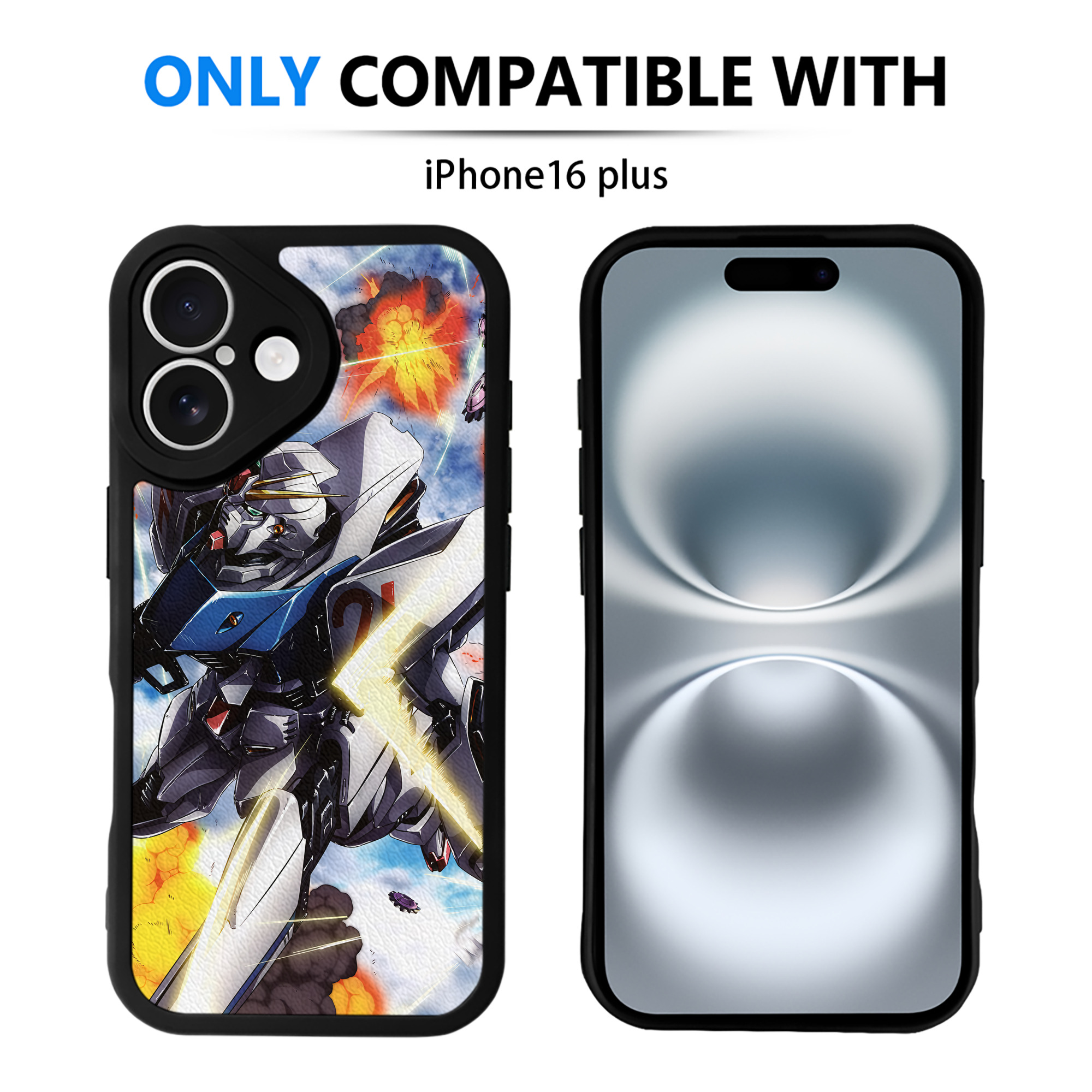 （画像用） 機動戦士ガンダム Mobile Suit Gundam 【iPhone 16シリーズ対応】シリコンスマホケース（レザー調） 材質：シリコン
